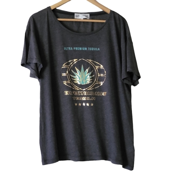 WILDFOX Oversized T-shirt Gray NWOT - Picture 1 of 8